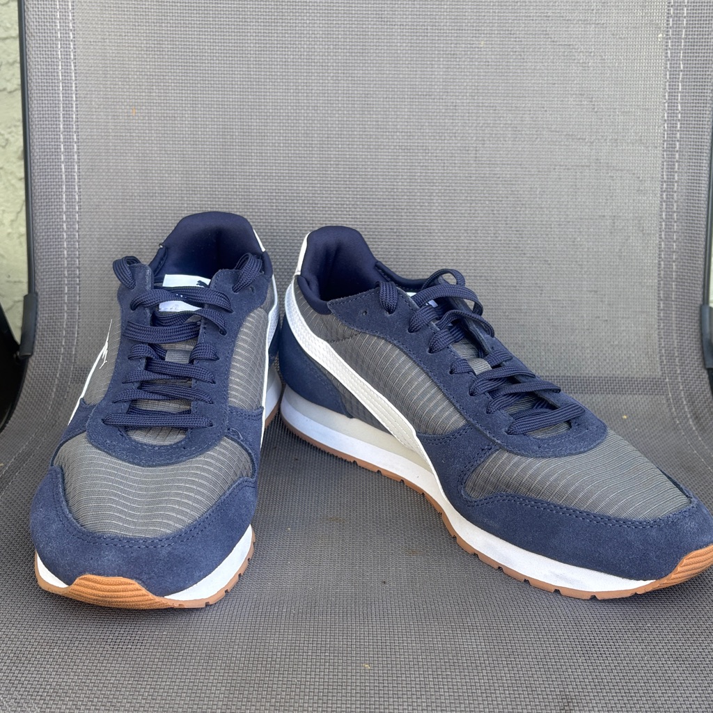 Puma Sr Siege Athletic Sneakers Navy Gray White Size: 8.5